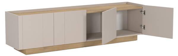 TV-Board ANARZA Beige - Braun - Holz teilmassiv - 180 x 47 x 40 cm