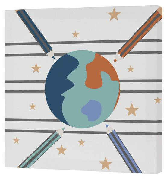 Wandkunst Notebook Vinyl - 27 x 1 x 27 cm