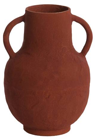 Vase SARMANO Rot - Metall - 19 x 26 x 19 cm