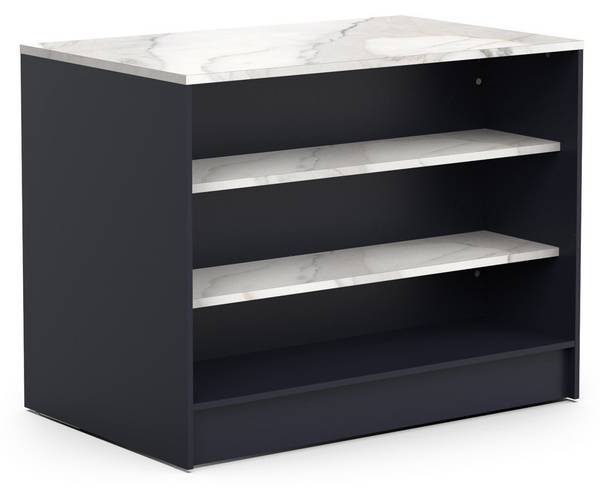 Ilot central CHESTER Bleu - Bois manufacturé - 75 x 93 x 121 cm