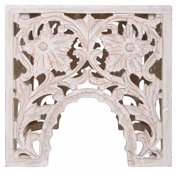 Table basse 4523334601 Blanc - En partie en bois massif - 45 x 45 x 45 cm