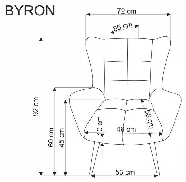 Sessel Byron Grau