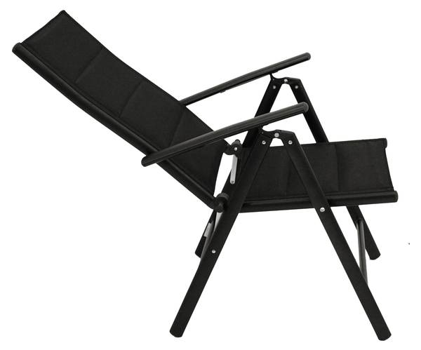 Gartengarnitur ALCUDIA 5-teilig Schwarz - Grau - Aluminium - 70 x 76 x 70 cm