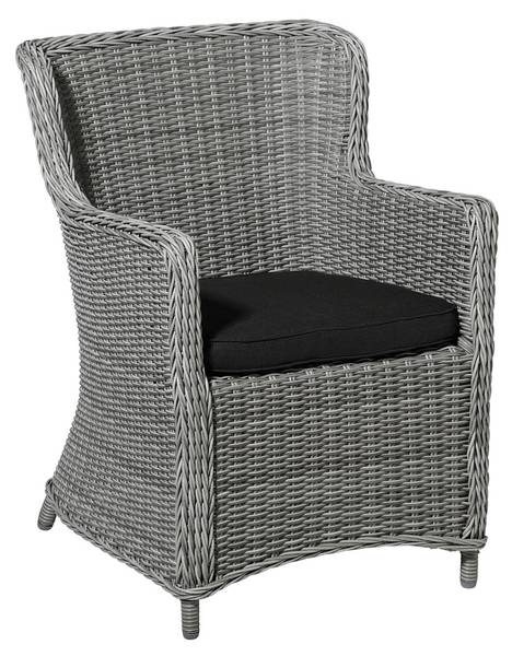 Sitzpolster Rippe 4er-Set Schwarz