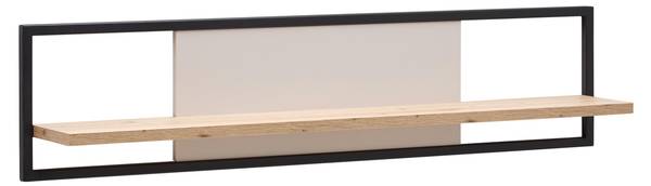Wandboard CREMONA Beige - Holzwerkstoff - Metall - 120 x 28 x 20 cm
