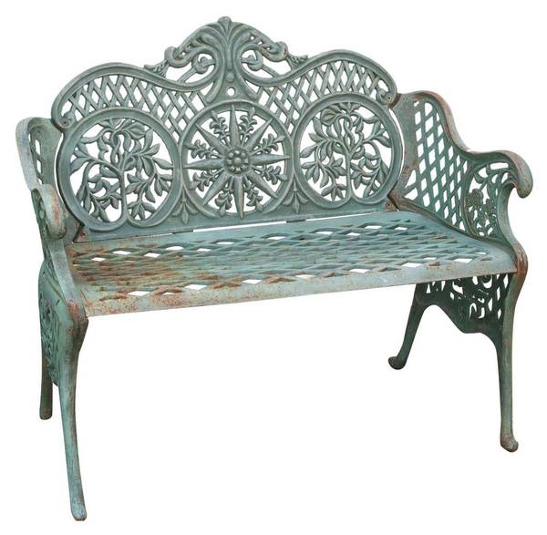 Tuinbank LIBERTA groen - gietijzer - 55 x 90 x 110 cm