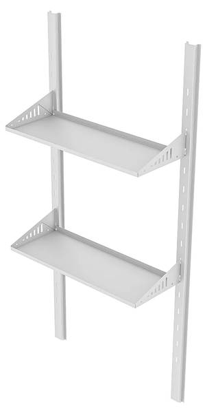 Gartenschrank NORISA 2er-Set Grau - Metall - 64 x 141 x 25 cm