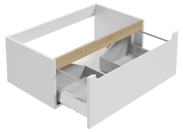 Badmöbel Livia 2er-Set Weiß - Melamin - 80 x 30 x 45 cm