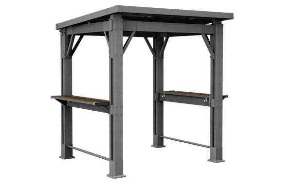 Grill-Pavillon Signature Braun - Metall - Kunststoff - 200 x 238 x 247 cm