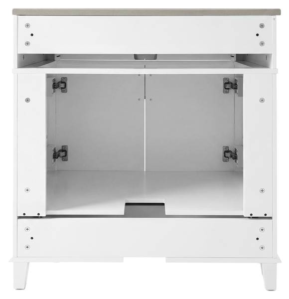 Waschtisch Aphrodite Ⅳ Weiß - Holzwerkstoff - Porzellan - 47 x 86 x 77 cm