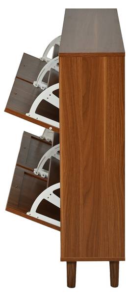Schuhschrank Astraios Ⅰ Braun - Holzwerkstoff - 24 x 90 x 120 cm