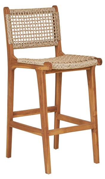 Tabouret de bar Derby Teck - 45 x 95 x 55 cm