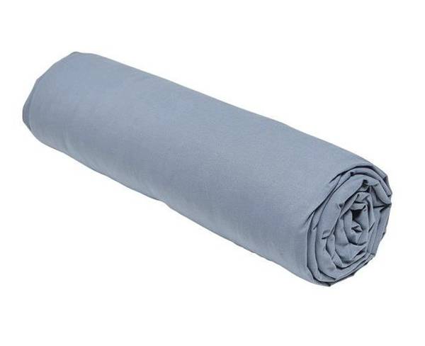 Spannbettlaken fürs Bett ESSENTIAL Blau / Grau - Breite: 140 cm