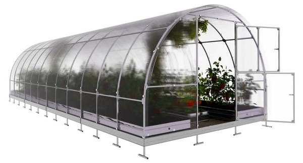 Gewächshaus KLASIKA TUBE 6 Tiefe: 1000 cm