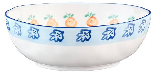 Saladeschaal NAPOLI 2-delig wit - keramiek - 18 x 36 x 35 cm