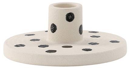 Kandelaar Bette wit - deels massief hout - 12 x 5 x 12 cm