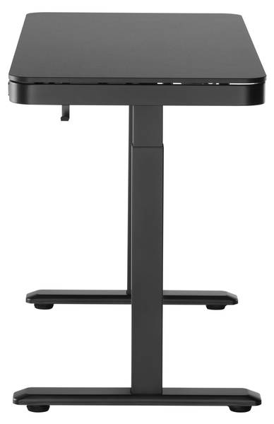Schreibtisch LUMS08-22D-SWBLACK_A Schwarz - Holz teilmassiv - 118 x 120 x 60 cm