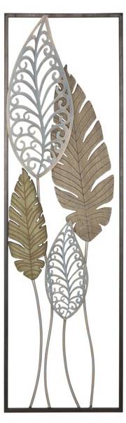 Wanddekoration Lobo Braun - Metall - 3 x 100 x 31 cm