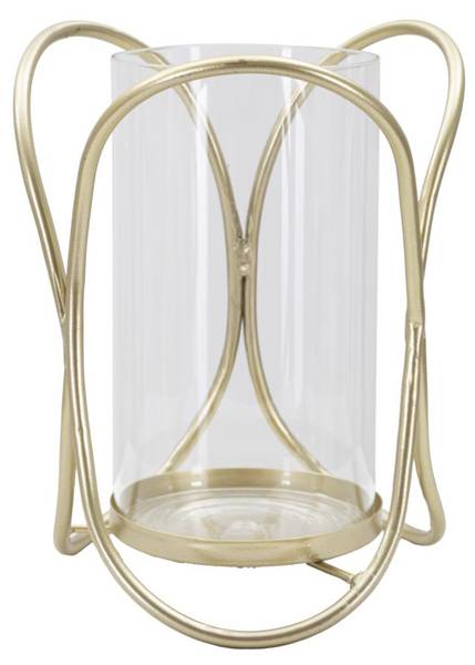 Kaarshouder Glox Gold goud - metaal - 16 x 22 x 16 cm
