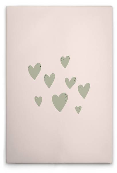 Leinwandbild Simple Hearts 80 x 120 cm