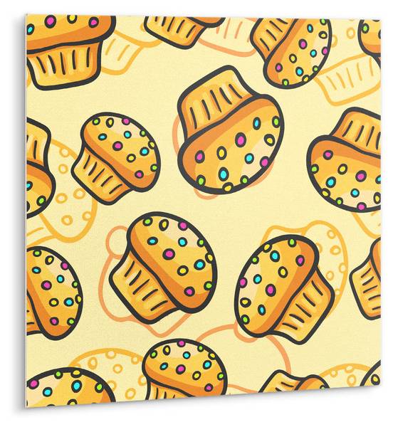 Selbstklebende Fliesen (9 St.) Cupcakes 30 x 30 cm