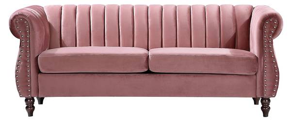 Couchgarnitur TRUMBO 2er-Set Pink - Textil - 150 x 77 x 78 cm