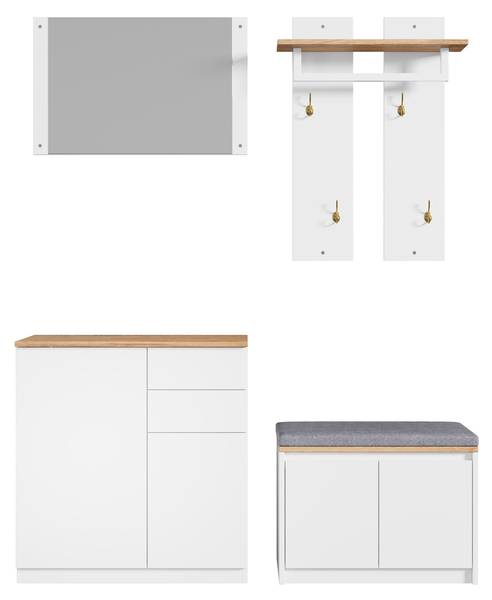 Garderobenset ZOOMUD4667(4er Set) Weiß