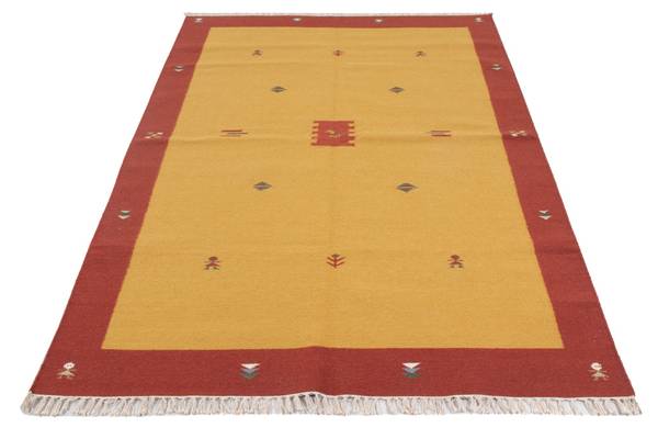 Kurzflorteppich Modern Gelb - Naturfaser - 170 x 1 x 240 cm