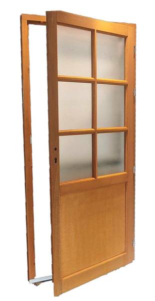Porte De Service Naxos 156 Marron - Bois manufacturé - En partie en bois massif - 90 x 215 x 7 cm