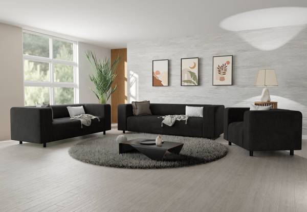 Bankstellen Mette 3+2+1 zwart