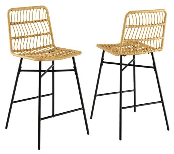 Tabourets de Bar Lot de 2 VH32963KIFR Jaune - Métal - 56 x 103 x 49 cm