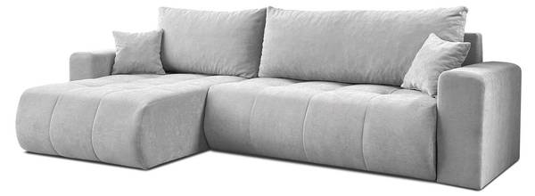 Hoekbank CLOUD grijs - polyester - 277 x 83 x 143 cm