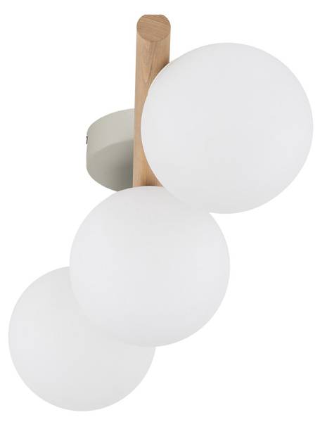 Deckenleuchte MIEKE Braun - Weiß - Holzwerkstoff - Metall - 23 x 17 x 47 cm
