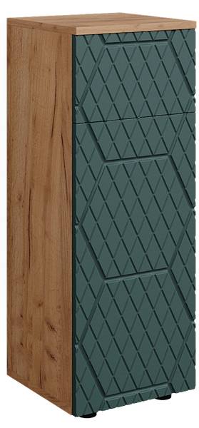 Midischrank Irma 42865 Grün - Eiche Dekor