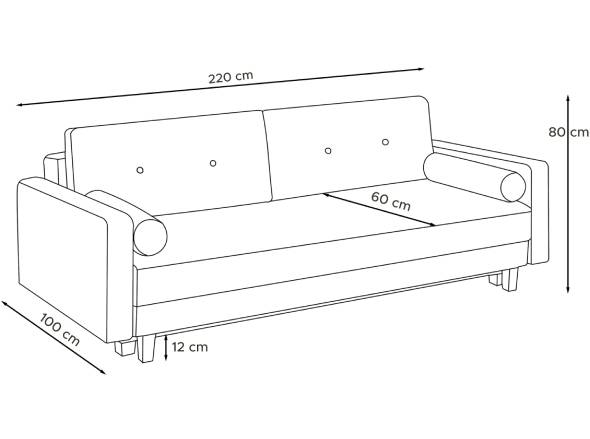 Bank ERISO (3 zitsbank) crèmewit