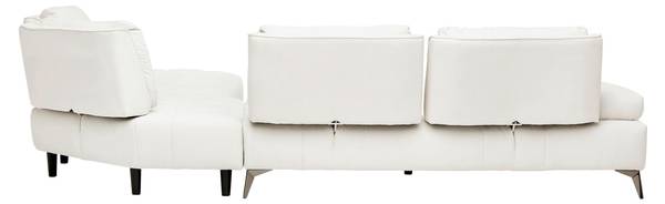 Ecksofa ESTELLA Weiß - Textil - Holz teilmassiv - 1 x 1 x 1 cm