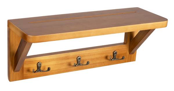 Wandregal Rustic Braun - Holz teilmassiv - 15 x 16 x 40 cm