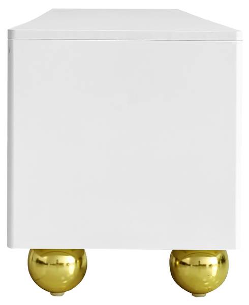 TV-Lowboard DianaBall Ⅱ Weiß - Stahl - 38 x 44 x 170 cm