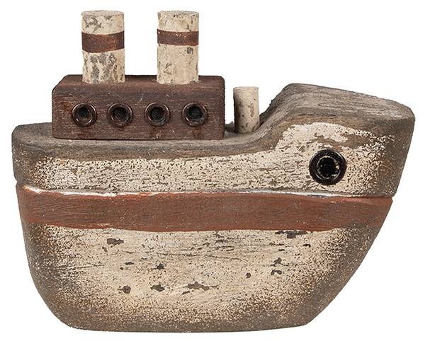 Dekorationsmodell Boot Cosy Julia Beige - Holzwerkstoff - 6 x 12 x 15 cm