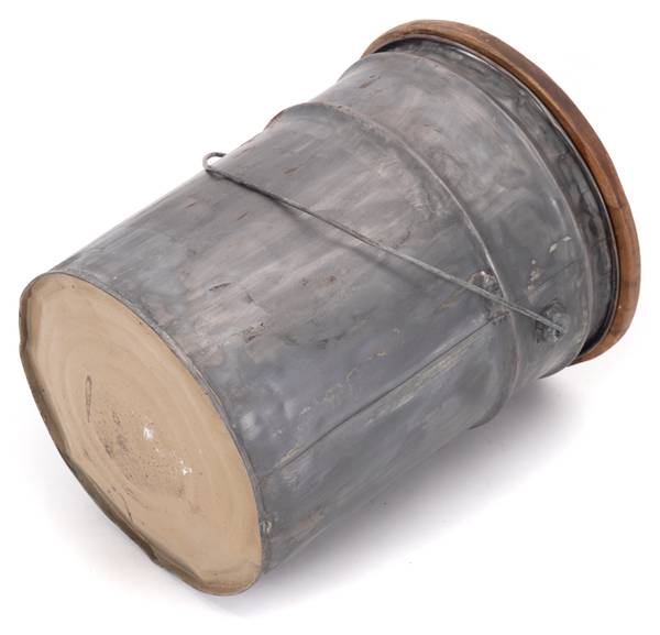 Beistelltisch  BARREL Silber - Massivholz - 30 x 40 x 30 cm