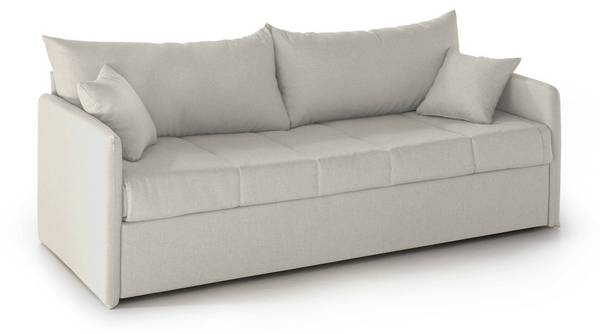 3-Sitzer Schlafsofa Avellana Beige - Massivholz - 205 x 80 x 86 cm