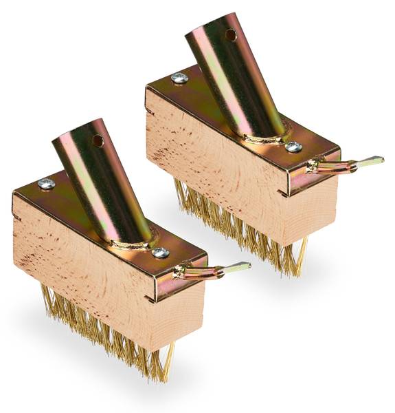 Brosse à joints en lot de 2 Marron - Doré - Acier - 14 x 12 x 4 cm