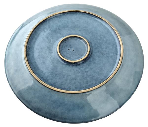 Teller BASIC NATURE Blau - Keramik - 28 x 3 x 28 cm