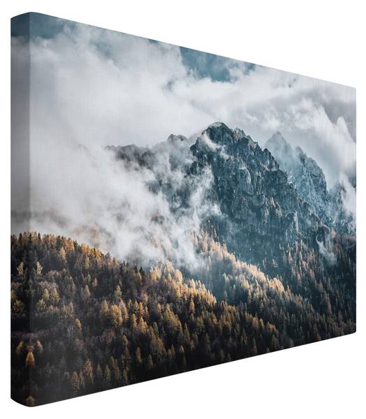 Akustikbild Berge Herbstmorgen 70 x 50 cm