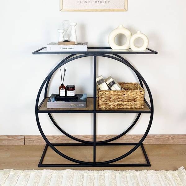 Console CLOUDY Beige - Bois manufacturé - 30 x 83 x 80 cm