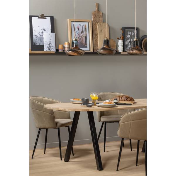 Tischplatte Oval Tablo Eiche - 220 x 2 x 90 cm