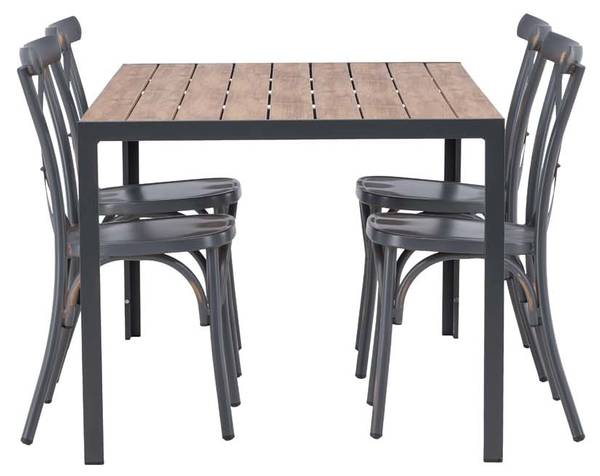 Tuinset Break 5-delig grijs - metaal - 90 x 74 x 150 cm