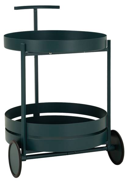 Serveerwagen Saturno groen - metaal - 50 x 61 x 40 cm