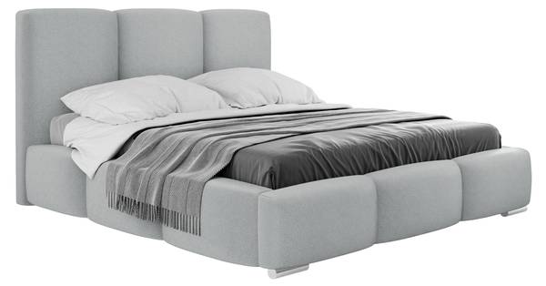 Polsterbett Olweria Hellgrau - Liegefläche Breite: 140 cm