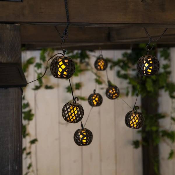 Solar Deko Flame Schwarz - ABS - 210 x 8 x 7 cm
